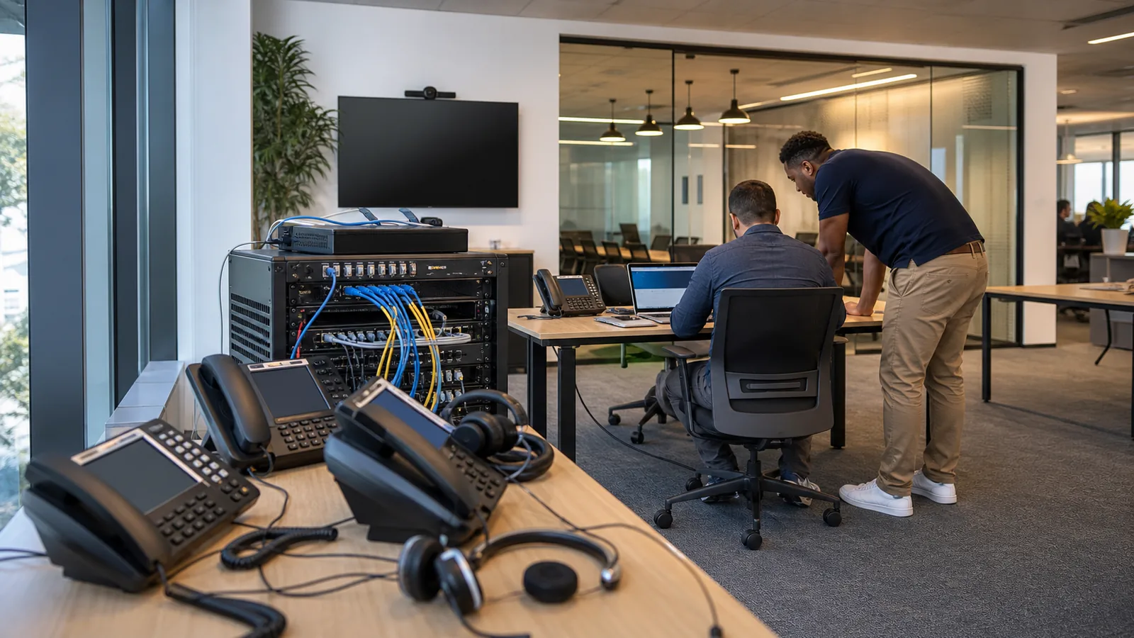 Network Cabling New Jersey team reviewing network cabling and physical infrastructure requirements for AI MSP Queens — New Jersey Cabling Projects